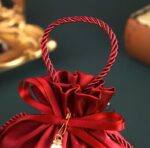 By Queen Luxury Gift Pouch Red Pearl Σατέν Πουγκί - Image 7