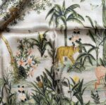 By Queen Jungle Σατέν Μαντήλι Με Τροπικά Φυτά & Ζώα - Image 18