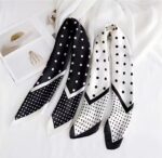 By Queen Retro Chic Elegance Σατέν Μαντήλι με Polka Dots - Image 3