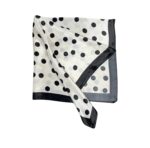 By Queen Timeless Minimal Elegance Σατέν Μαντήλι Mε Μαύρα Πουά - Image 16