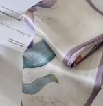 By Queen Σατέν Μαντήλι Με Ζωγραφιστές Ίριδες Σε Υδατογραφία - Image 13