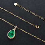 By Queen Elegant & Timeless Ασημένιο Κολιέ Με Σμαράγδι Εργαστηρίου - Image 7