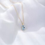 By Queen Πολυτελές Γυναικείο Ασημένιο Κολιέ Mε Γαλάζιο Τοπάζι - Image 11