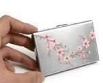 By Queen Floral Cherry Blossom Metal Card Holder - Image 3