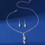 By Queen Elegant Crystal Κολιέ Και Σκουλαρίκια Με Λαμπερές Πέτρες - Image 3