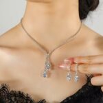 By Queen Elegant Crystal Κολιέ Και Σκουλαρίκια Με Λαμπερές Πέτρες - Image 6