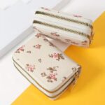 By Queen Elegant Γυναικείο Πορτοφόλι Floral Mini Wallet Με Διπλό Φερμουάρ - Image 11