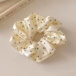 By Queen Scrunchie Satin Πουά Με Μαύρη Βάση Και Εκρού (Τυχαίο Χρώμα Επιλογής) - Image 11