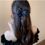 By Queen Scrunchie Satin Πουά Με Μαύρη Βάση Και Εκρού (Τυχαίο Χρώμα Επιλογής) - Image 12