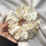 By Queen Scrunchie Satin Πουά Με Μαύρη Βάση Και Εκρού (Τυχαίο Χρώμα Επιλογής) - Image 15