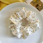 By Queen Scrunchie Satin Πουά Με Μαύρη Βάση Και Εκρού (Τυχαίο Χρώμα Επιλογής) - Image 18