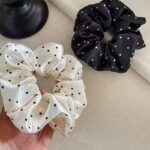By Queen Scrunchie Satin Πουά Με Μαύρη Βάση Και Εκρού (Τυχαίο Χρώμα Επιλογής) - Image 19