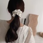 By Queen Scrunchie Satin Πουά Με Μαύρη Βάση Και Εκρού (Τυχαίο Χρώμα Επιλογής) - Image 8