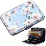 By Queen Κομψό Πορτοφόλι Καρτών Με Φερμουάρ Floral Card Holder Magnolia - Image 3
