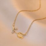 By Queen Ασημένιο Gold Plated Κολιέ Τουλίπα Mε Ζιργκόν - Image 19