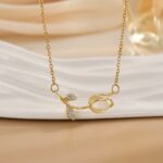 By Queen Ασημένιο Gold Plated Κολιέ Τουλίπα Mε Ζιργκόν - Image 7