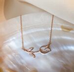 By Queen Ασημένιο Rose Gold Plated Κολιέ Τουλίπα Mε Ζιργκόν - Image 11