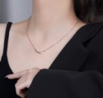 By Queen Ασημένιο Rose Gold Plated Κολιέ Τουλίπα Mε Ζιργκόν - Image 12