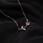 By Queen Ασημένιο Rose Gold Plated Κολιέ Τουλίπα Mε Ζιργκόν - Image 3