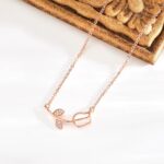 By Queen Ασημένιο Rose Gold Plated Κολιέ Τουλίπα Mε Ζιργκόν - Image 7