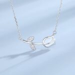 By Queen Ασημένιο Minimal Elegant Κολιέ Τουλίπα Mε Ζιργκόν - Image 15