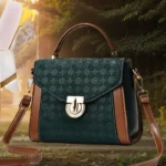By Queen γυναικεία tote τσάντα από Οικολογικό δέρμα πράσινο - Image 2