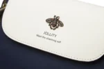 By Queen Δερμάτινη Γυναικεία Τσάντα Tote Χειρός Navy Blue - Image 6