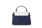 By Queen Δερμάτινη Γυναικεία Τσάντα Tote Χειρός Navy Blue - Image 10