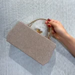 By Queen Βραδινό χρυσο Clutch Τσαντάκι με Micro Strass