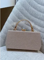 By Queen Βραδινό χρυσο Clutch Τσαντάκι με Micro Strass - Image 5