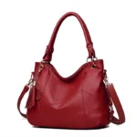 By Queen Γυναικεία Τσάντα Shopper Κόκκινη - Image 10