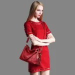 By Queen Γυναικεία Τσάντα Shopper Κόκκινη - Image 2