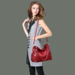 By Queen Γυναικεία Τσάντα Shopper Κόκκινη - Image 3