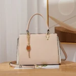 By Queen Leather Γυναικεία Τσάντα Δερμάτινη Χειρός - Ώμου Μπεζ - Image 6
