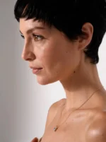 By Queen Luxury Jewelry Χρυσό Κολιέ 14Κ Με Emerald-Cut Μοϊσανίτη - Image 4