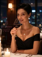 By Queen Luxury Jewelry Χρυσό Κολιέ 14Κ Με Emerald-Cut Μοϊσανίτη - Image 2