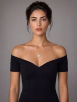 By Queen Luxury Jewelry Ασημένιο Επιχρυσωμένο Κολιέ Με Μοϊσανίτη Heart Cut - Image 5