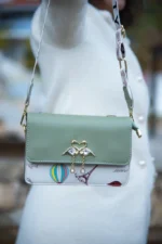 By Queen Γυναικεία Tote Flap Τσάντα Πράσινη - Image 4