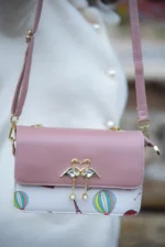 By Queen Γυναικεία Tote Flap Τσάντα Ροζ - Image 2