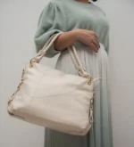 By Queen Γυναικεία Τσάντα Shopper Μπεζ - Image 2
