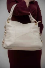 By Queen Γυναικεία Τσάντα Shopper Μπεζ - Image 9