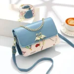 By Queen Γυναικεία Tote Flap Τσάντα Μπλε
