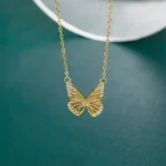 By Queen Κολιέ Butterfly Lace Επιχρυσωμένη με Zircon