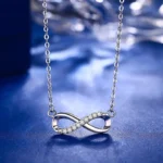 By Queen Κολιέ το Σύμβολο του Άπειρου Ασημένιο με Zircon - Image 7