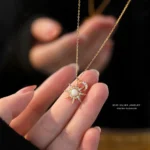 By Queen Κολιέ Christmas Star Επιχρυσωμένο 925