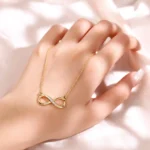 By Queen Κολιέ το Σύμβολο του Άπειρου Gold με Zircon - Image 4