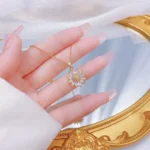 By Queen Κολιέ Ηλίανθος Ασήμι 925 και Zircon Επιχρυσωμένο - Image 12