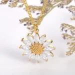 By Queen Κολιέ Ηλίανθος Ασήμι 925 και Zircon Επιχρυσωμένο - Image 13
