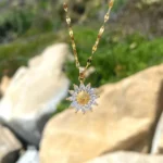 By Queen Κολιέ Ηλίανθος Ασήμι 925 και Zircon Επιχρυσωμένο - Image 9