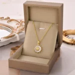 By Queen Κολιέ Ηλίανθος Ασήμι 925 και Zircon Επιχρυσωμένο - Image 3